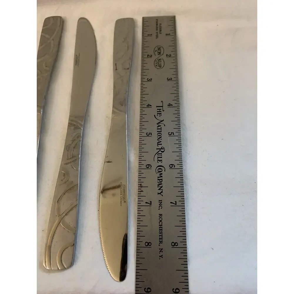 Cambridge Conquest Sand Knifes Stainless Steel Lot 4 Vintage Flatware China
